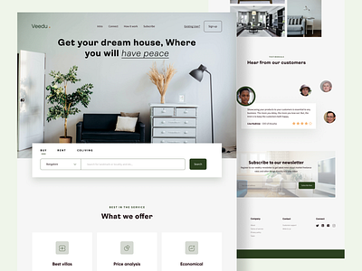 Veedu - Web design branding buy house colours design download home house houses logo minimal online practicing rent rent house search houses ui web ui web uiux webdesign website