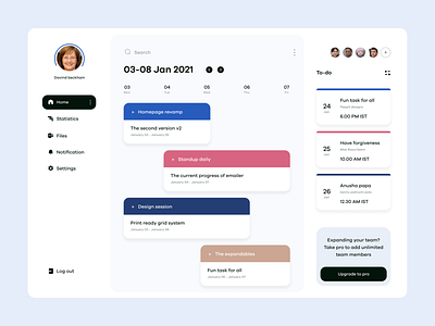 Task management - Dashboard design branding calender clean colours dashboard design dashboard ui design flat minimal task team teamwork todo todoist typography ui ui design ux vector website