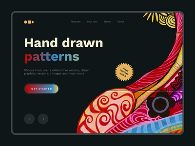 Patterns - Web design branding colourful colours design gradient hand drawn logo minimal pattern art patterns practicing typography ui ui design uidesign uiux vector web web design website