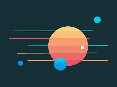 #008 Planet design illustration practicing vector