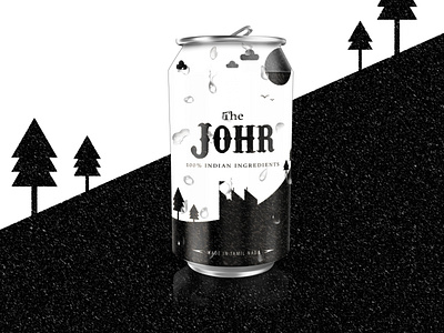JOHR beer can design flat illustraor illustration package package design packaging practicing typography vector