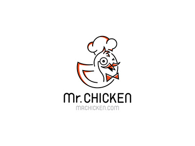 Logo Design Project: Mr. Chicken advertising aminebrahimi brand branding chicken logo corporate design graphic illustration logo mark logotype vector