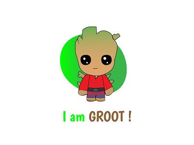 I Am Groot adobe ilustrator avengers avengersendgame comic cool cute cute baby groot graphics design groot illustration marvel simple vector