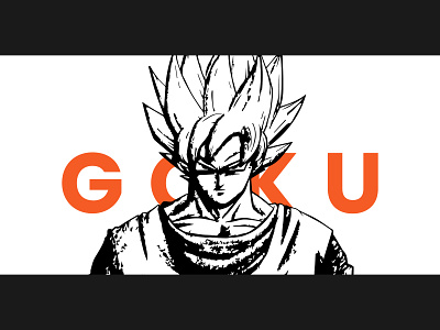 Goku adobe ilustrator animated anime cartoon comic design dragan ball graphic graphics design illustration typography