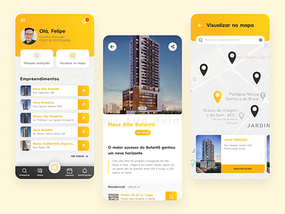 Real estate mobile app app buildings maps mobile real estate sao paulo ui ux