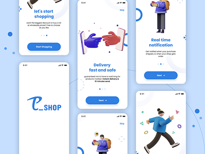 TPshop Onboarding UI design