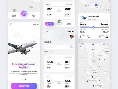 Flight Tracer - Mobile App Exploration airline app app design flight flight app flight map flight search flight tracer interface mobile ui ux