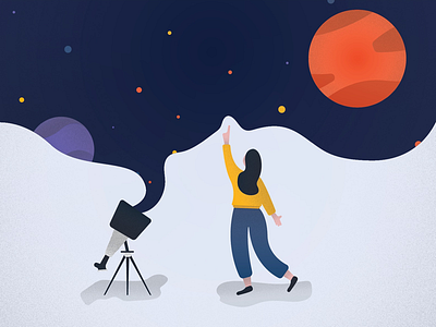 Reach For The Stars 🌌💫 flat flat illustration illustration illustrator photoshop