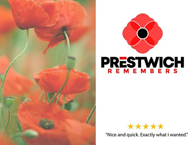 Prestwich Remembers branding icon illustration logo logo design online vector