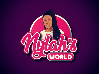NYLAH'S WORLD branding design icon illustration logo logo design online vector