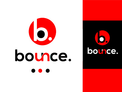 Bounce app design icon illustration initials logo logo design