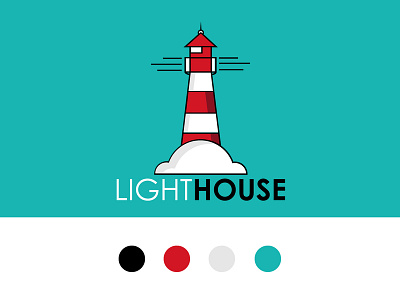 Lighthouse logo branding icon illustration logo logo design online vector