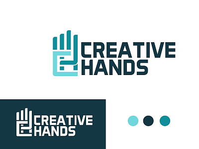 Creative Hands branding design icon illustration initials logo logo design typography