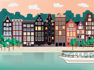 Amsterdam city design illustration vector artwork