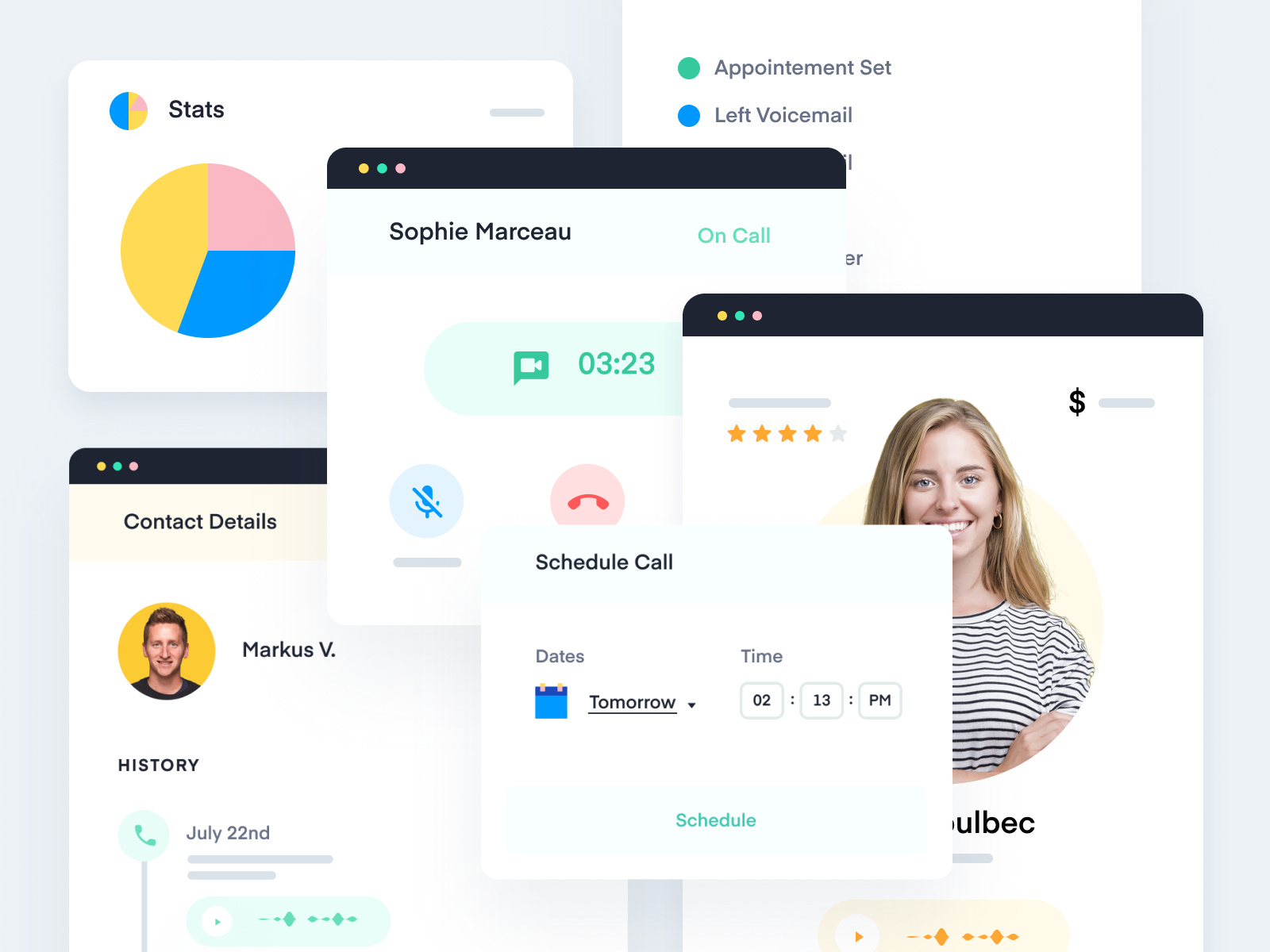 Abstract UI for Features Pages by Julien Renvoye for Voila on Dribbble