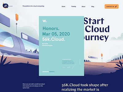 56k Site of the Day on Awwwards branding homepage illustration landing page logo motion typography website