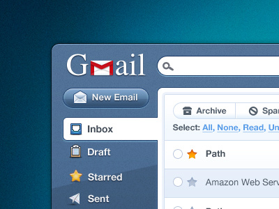 Gmail Pokki Final Ui blue buttons gmail grey icon icons pokki ui windows7