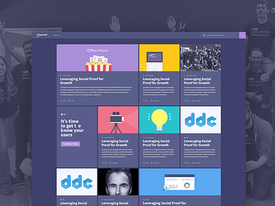 Mixpanel New Blog Design blog blue design grid illustrations