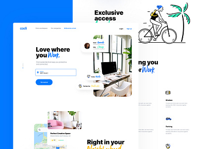 Codi homepage design