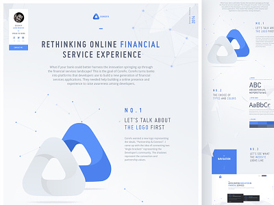 CoreFx Case study design blue homepage interaction landing page motion