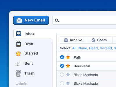 Google Gmail App UI app blue gmail interface pokki ui windows