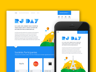 Rjday Landing page design event homepage illustration landing page website