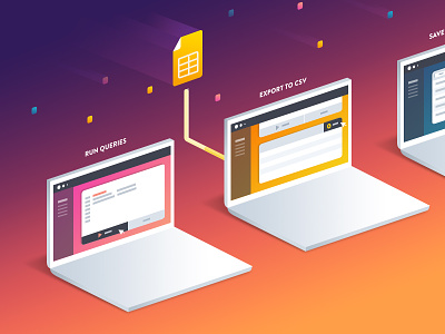 Diagram Data visualization illustrations / Isometric gradients!!