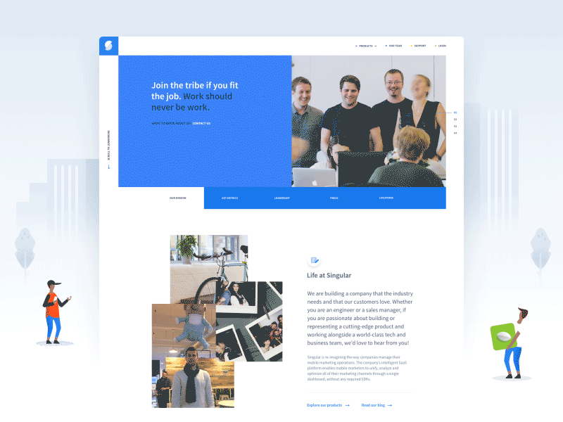 Jobs Page Motion Design 
