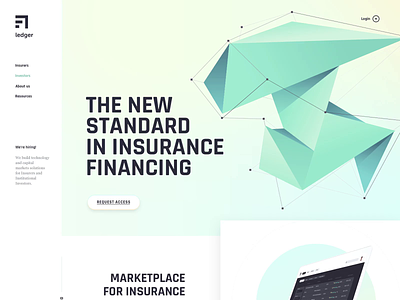 Marketing website design for a FinTech startup | AI, Insurance 3d ai artificial intelligence fintech homepage insurance landing page motion