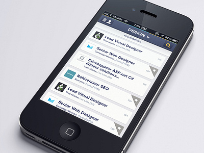 IOS iPhone app design concept | Job board by Julien Renvoye on Dribbble