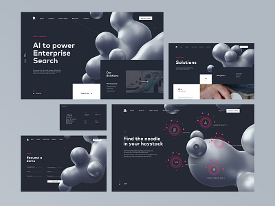Resolute Site Redesign | AI Search based platform 3d artificial intelligence feature page homepage landing page motion