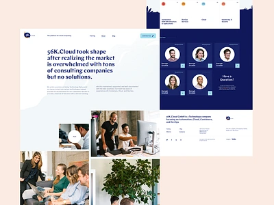 About Us Landing Page for a Cloud Consulting Startup about us aboutus devops landing page team page