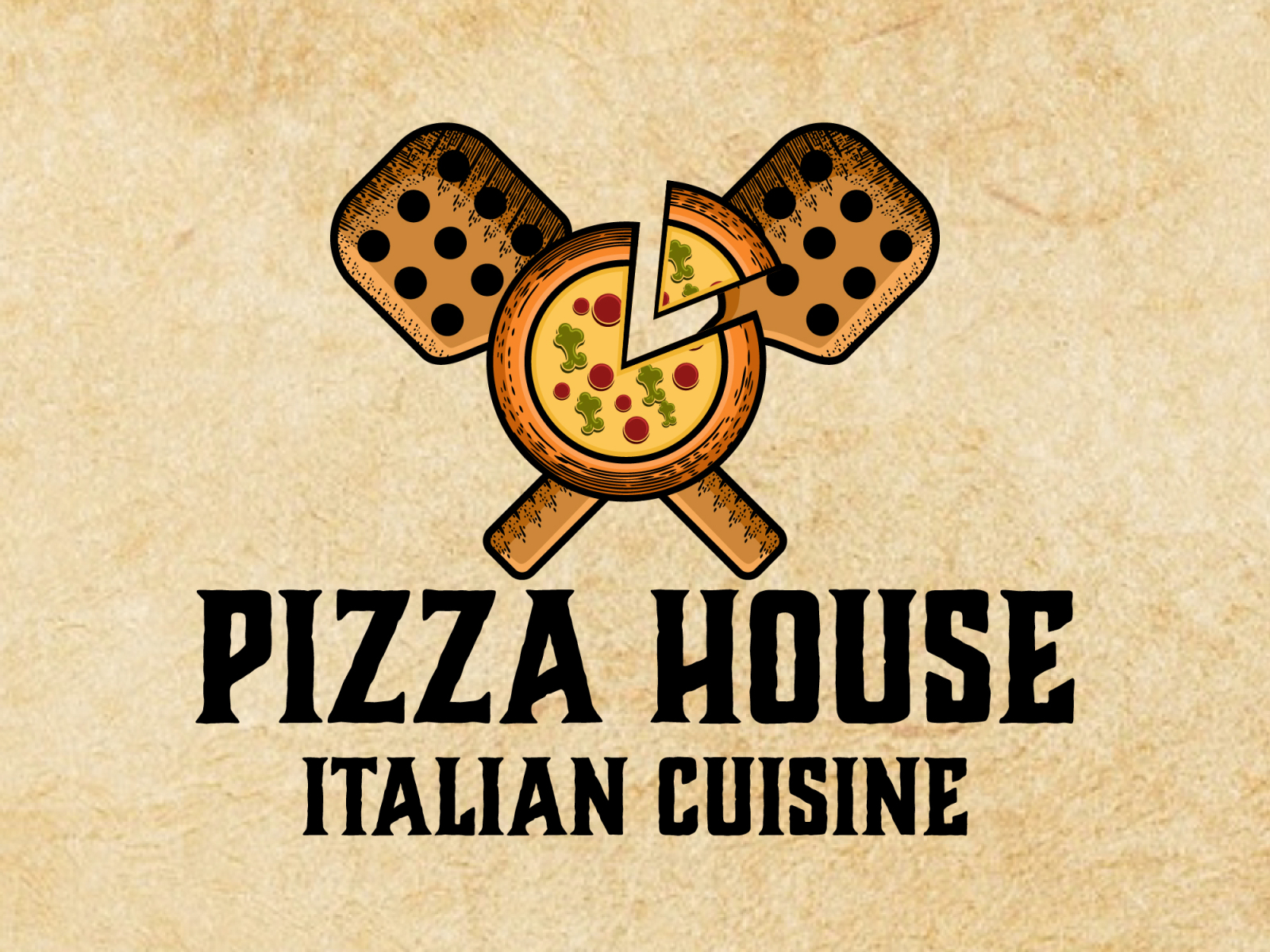 Vintage Pizza House Italian Cuisine by wangsillustration on Dribbble