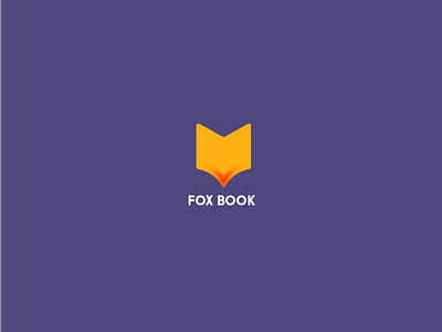 Foxbook creative design facebook gradient idea identity logo media monogram fox facebook designer social