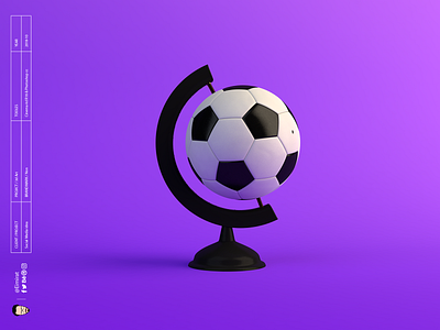 World Football 3d 3d art brand cinema 4d color creative creativity design designer football illustration logo ui