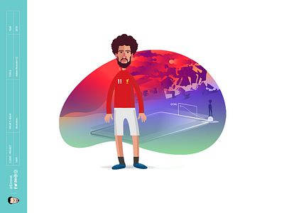Salah creative design designer dribbble football goals identity illustration illustrator liverpool premier league salah sport
