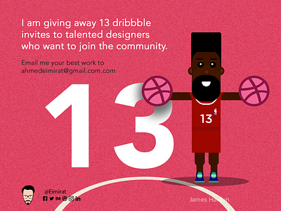 13 dribbble invites color creative creativity design designer dribbble illustration invite invited invites players ui vector