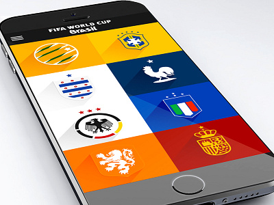 List team World cup 2014 app application brazil design england fifa football french graphism mobile ui ux