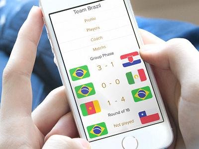 Fifa World Cup App app application brazil design fifa football french mobile ui ux