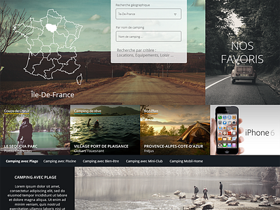 Camping de france camping design france luxe site ui ux web