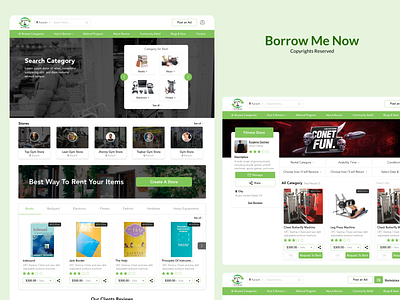 Borrow me now branding concept design icon rent system simple store typography ui ui ux design ux web web design website website design