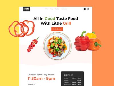 Food Website Ui Design branding design illustration ui ui ux design ux vector website design