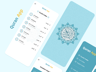 Quran App app app design design illustration logo mobile app quran quran app ui ui ux design ux vector