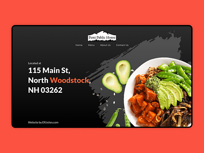 Food Page Design branding design food ui ux web website website design