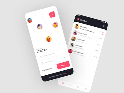 Chatbox app chat chatbox design mobile ui ux