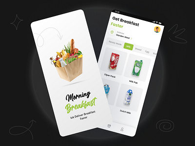 Morning Breakfast Concept App Design