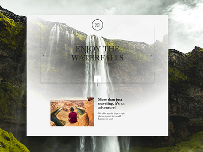 Waterfall Adventure branding design illustration landingpage typography ui uidesign userinterface ux vector web webdesign website