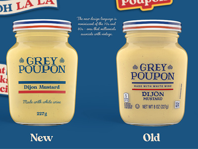 Brand refresh Grey Poupon branding color design graphic design icon illustration logotype