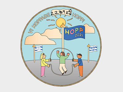 Hopp 2021 - Illustrated magnetic medal branding color design flat graphic design icon illustration logo logotype ui
