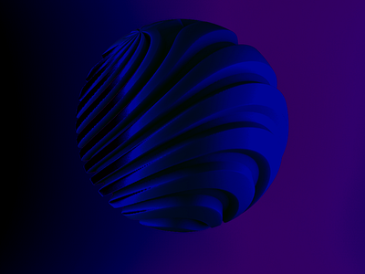 Midnight Sphere 3d blue background c4d c4dart green green sphere model soft 3d sphere